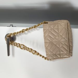 Zara Cream Purse with Gold Chain